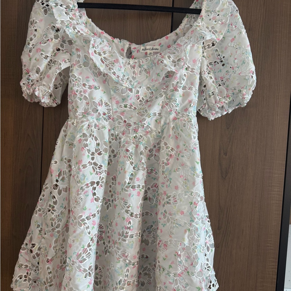 For Love And Lemons Floral Lace Mini Dress